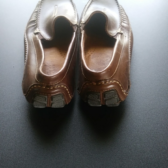 Clarks brown leather slide loavers - Picture 3 of 3